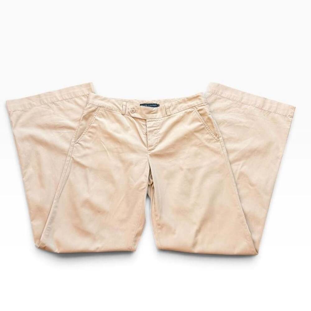 Vintage Ralph Lauren Khaki Cotton Straight Leg Chino Pants